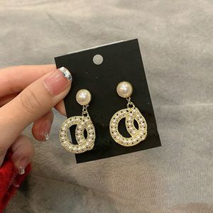Parl Design Charm Earring Pareloorbellen voor Damesmode Diamanten Oorbellen Cadeau Sieraden