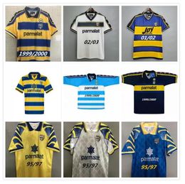 Parma Maglia Retro Soccer Jerseys 1995 96 97 1998 99 2000 02 03 Crespo Vintage Classic Zola Cannavaro Amoroso Buffon Hombres Kits Fútbol
