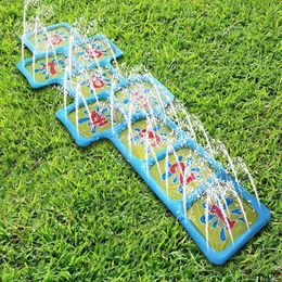 Parque Aquatico Inflave Agua Play Mat de rumbo inflable con rociadores de jardín para niños al aire libre 240416