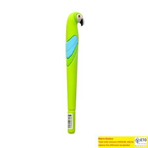 Stylo Gel perroquet Kawaii bleu noir, stylos Signature, cadeau pour étudiant, fournitures scolaires et de bureau