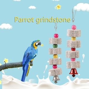Parrot molaire Stone Parrot Grinceing Stone Bird Cage Toy oiseau molaire jouet oiseau Cage accessoires