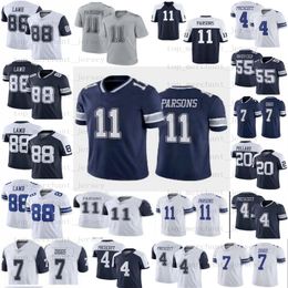 Parsons 11 Micah Football 88 Ceedee Lamb 4 Dak Prescott Tony Pollard 55 Leighton Vander Esch 7 Trevon Diggs Jersey Heren Dames