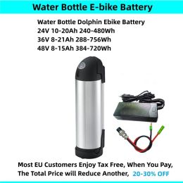 Parte 36 Volt Botella de agua Batería eléctrica 36V 10AH 12AH 14AH 250W 350W 500W Ciudad Cike Bike Mountain Battery con cargador