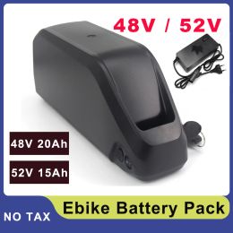Partie 48V 20AH Batterie Ebike 52V POLLY DOWTUBE 18650 Lithium Ion Electric Bicycle Batteria pour Bafang Motor BBS02 BBSHD 750W 1000W
