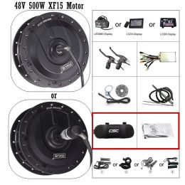 Partie 48V 500W MOTEUR MOTEUR KIT EBIKE DE MOTEUR XF15F XF15R Mountain Bike Avant / Arrière Drive Hub KT Affichage 25A Contrôleur Pas de gaz