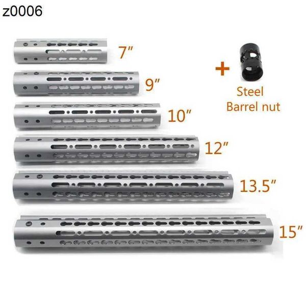 Partie 79101213.515 pouces Longueur Keymod Hand Guard Rail Floor Float Picatinny Système en acier du canon en acier espace gris rr