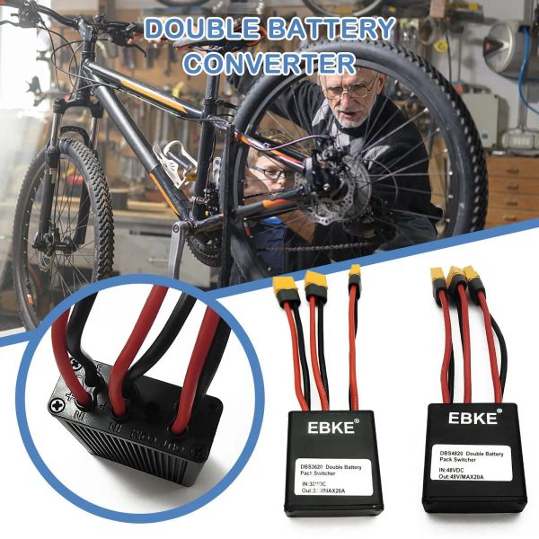 Partie Double convertisseur de décharge de batterie pour Ebike 36V / 48V 20A 500W Double Pack Pack Balancer ACCESSOIRES DE BICYLEME ÉLECTRIQUE