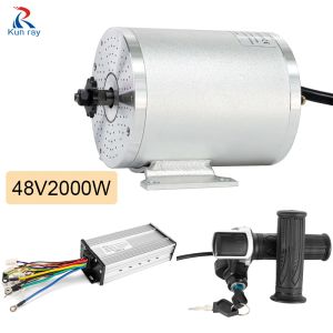 DEEL EBIKE MOTOR 48V BRISTELLESSE MOTOR KIT 2000W GO KART ELEKTRISCHE MOTOR HIGH SPEED MOTOR CONTROLER LCD -gashendel voor elektrische fiets