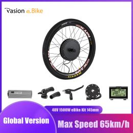 Partie Kit de moteur de roue électrique 1500W Kit de conversion de vélo électrique 48V E SET DE BIEE EN VELLE DE MOTEUR DE BICYLE ÉLECTRIQUE 1500W Cassette