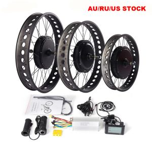 Deel Fat Tyre Bicycle 250W 1000W 1500W Ebike 20 '' 24 '' 26 '' 4.0 Dropout Front 135 of achter 170 190 mm Snow Beach Bike Conversion Kit