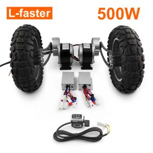 Deel Lfaster 10 inch Dual Drive Air Wheel Reverse Electric Conversion Kit Easy Draag 200 kg voor Ebike Barrow Trolley Flatbed Cart