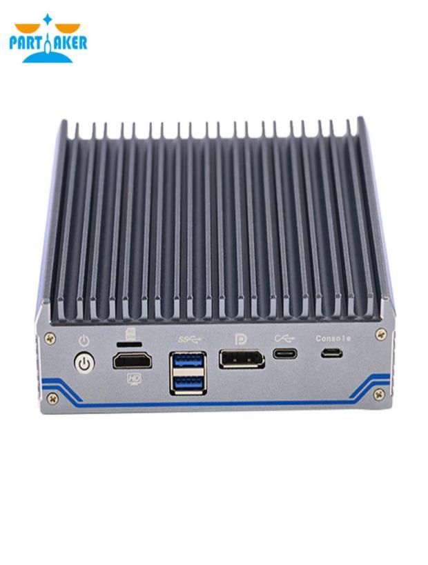 Partaker C5 Mini PC PFSense Firewall Appliance Quad Core J4125 20GHz VPN 4 i211at LAN Router de rede a bordo 8G Emmc4051860