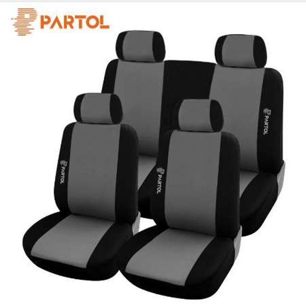 Partol – housses de siège de voiture complètes, universelles, accessoires d'intérieur, protection, gris, bleu, noir, rouge