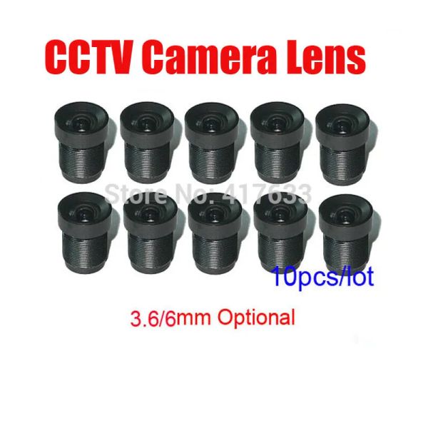 Parts 10pcs / lot CCTV Camera Board Lens 3,6 mm 6 mm IRIS FIXE M12 MONTENNE VER