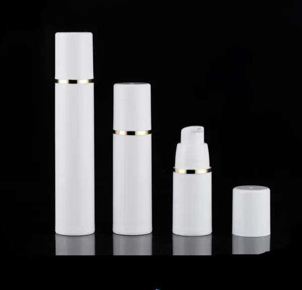 Piezas 10 Uds X 15ml 30ml 50ml blanco vacío vacío sin aire plástico loción crema botellas contenedor viaje tamaño crema contenedor bomba