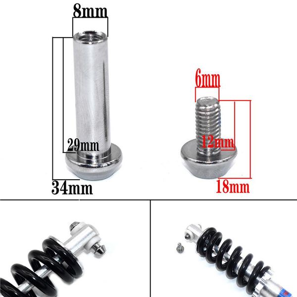 Piezas 2 PCS M6 304 Tornillo Hex Socket Par Lock Adecuado para scooter eléctrico Bicicleta de motocicleta todoterreno