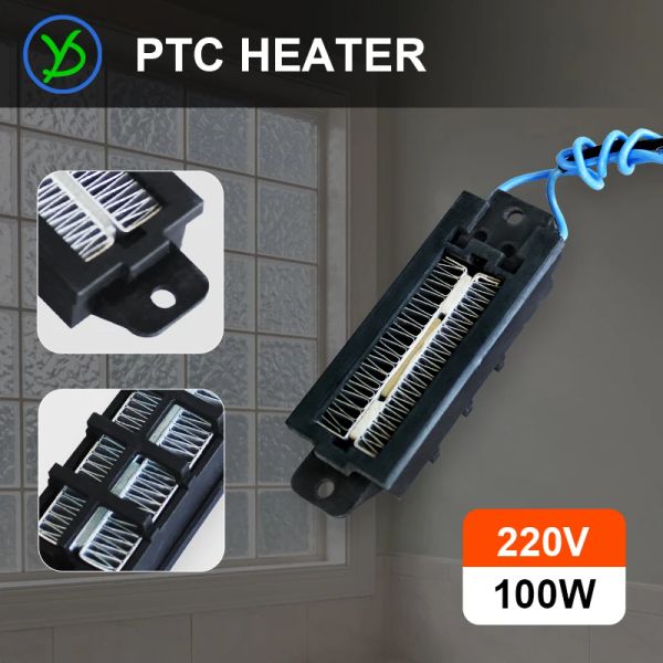 Partes 220V 100W Termostático PTC Calentador Cerámico Calentador de aire Tipo de calefacción