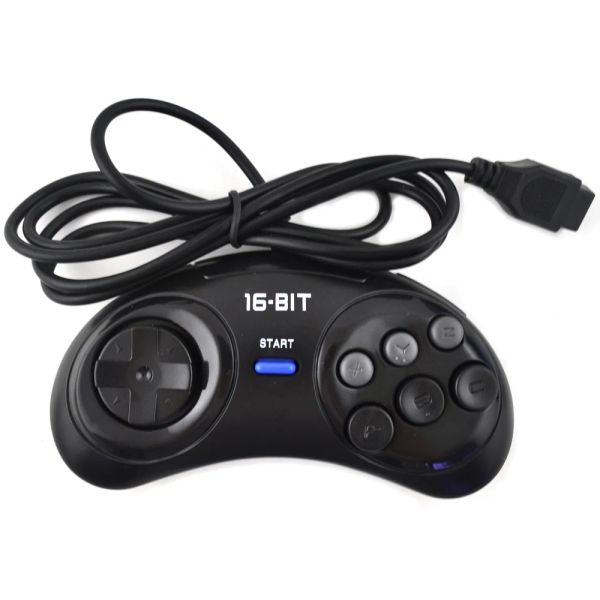 Piezas 2 uds controlador de juego para Sega Genesis para controlador de mango de 16 bits mando de 6 botones para accesorios de juego Sega Md