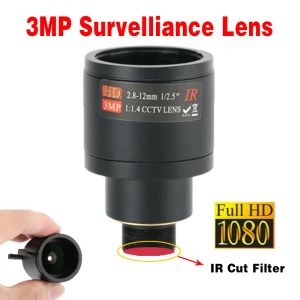 Pièces 3MP CCTV Camera Board 2.812mm Lens 1080p Manual Zoom M12 Mont Ajouter un filtre de coupe IR FPV 940NM 650NM 850NM IR