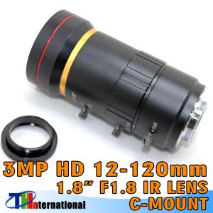 Pièces 3MP CCTV Lens 12120 mm Varifocal Cmount Manualg Iris Focus F1.8 Averture 1/1,8 