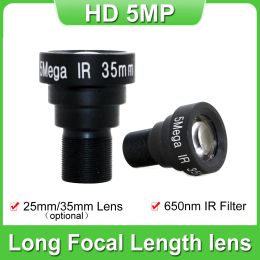 Pièces 5MP 50mm 35mm 25mm objectif de caméra longue focale vue M12 Iris fixe 650nm filtre pour AHD analogique Xiaomi Gopro Hero Sport caméra