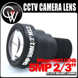 Parts 5MP 50 mm lentilles M12 Correction 2/3 pouces CCTV LENS Vue longue distance pour 1080p / 4MP / 5MP AHD CAME IP CAMER
