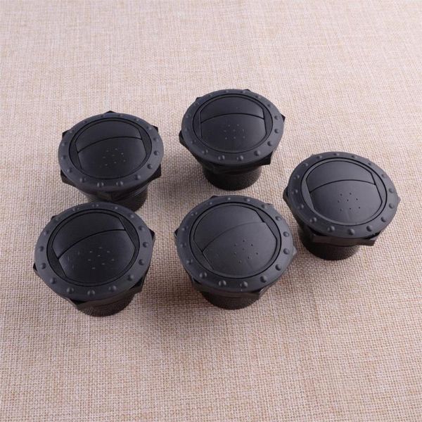 Partes 5pcs ABS Black AC Aire Acondicionador Acondicionador de aire VENTILES AJUSTE UNIVERSAL PARA COCHE RV YACHT ACCESORIOS DE BARCO DE MARINOS