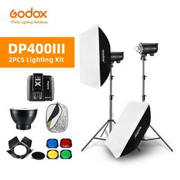 Onderdelen 800W Godox DP400III 2x 400WS Foto Studio Flash Lighting, Softbox, Light Stand, Studio Boom Arm Top Light Stand