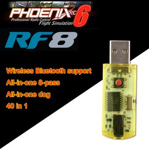 Pièces Accessoires Simulateur de vol USB RC 40 en 1 avec câbles Dongle 8 canaux sans fil Bluetooth Phoenix 60 Golden Warrior 230607