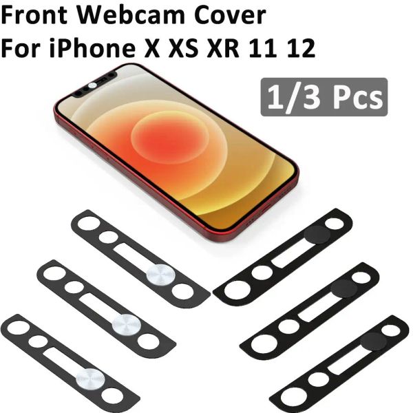 Pièces Accessoires Antispy Metal webcam Cover Privacy Capa Capin Camera Camera curseur Sticker pour l'iPhone X XS 11 12 Promax Mini