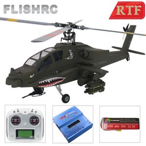 Piezas Accesorios FLISHRC FL500 Escala Fuselaje 500 AH64 APACHE Cuatro palas de rotor RC Helicóptero GPS con control de vuelo H1 RTF UH 60 no F09 230711