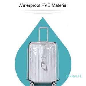 Pièces accessoires couverture de protection de bagage transparente complète épaissir la couverture de valise couverture de bagage à roulettes en PVC