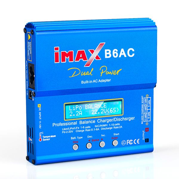 Pièces Accessoires HTRC IMAX B6AC 80W RC Balance Chargeur de batterie B6 AC 6A avec écran LCD numérique Liion LiFe Nimh Nicd PB Lipo Déchargeur de batterie 230705