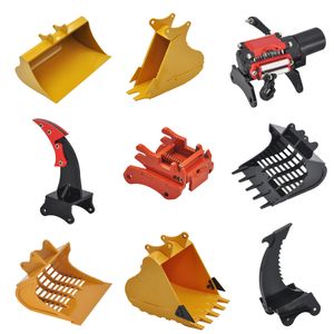 Pièces Accessoires Mise À Niveau Huina Plein Métal Pelle Seau Ripper Treuil Fork Lift Kit Pour 550 580 592 593 594 RC DIY 230710