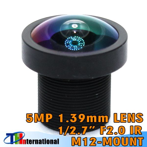 Partes Fesheye 5MP 1.39 mm Lente Viega 180 grados MTV M12 x 0.5 Lente de montaje para CCTV Security Wifi AHD 3MP 5MP Cámara IP Free Ship