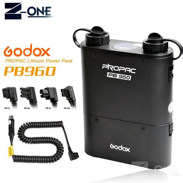 Pièces Godox Pb960 batterie Flash double sortie bloc d'alimentation 4500 mah + câble adaptateur pour Nikon Canon Yongnuo Godox Sony Flash Speedlite