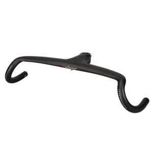 Pièces Garmande de gravier Fibre de carbone Exotropisme Guide intégré Bicycle de route Carbon Handle Bar 28,6 x 400/420/440 mm