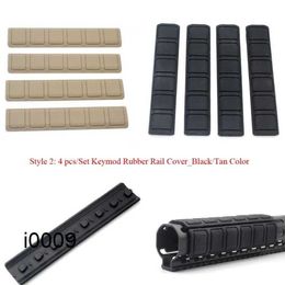 Piezas protector protector resistente cubierta de riel de goma cuadrado riel Keymod Rail 4pcs/set_black/Tan Color Envío gratuito