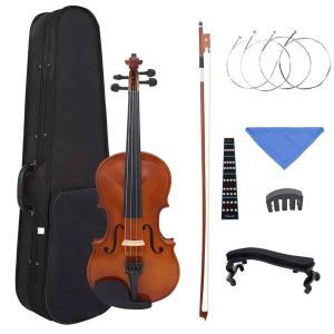 Parties irin violon pleine taille 4/4 3/4 Fidle acoustique en bois pour débutant violon Bow Strings Boulling Music Instrument ACCESSOIRES