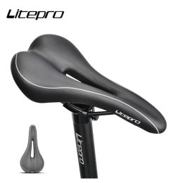 Onderdelen LitePro Elite S1 Leather Saddle Hollow Comfortabel 280 mm Lengte Bike Cortex Saddle 313G BEHADBAAR WARMTE isolatie