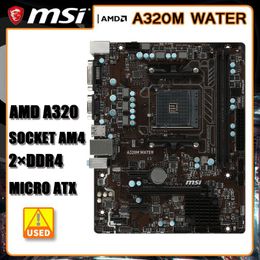 Onderdelen MSI A320m Water Motherboard Socket AM4 DDR4 32 GB PCIE 3.0 USB3.1MICRO ATX AMD A320 MOEDER BORD VOOR A109700 RYZEN 7 3700X CPUS