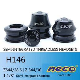 Onderdelen NECO Bike Headset 44 44mm ZS44 28.6 30 1 1/8 Semi -integrated draadloze H146 Rainstainers Fixed Gear Road Bike Headset MTB