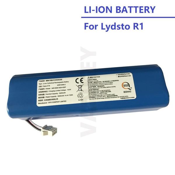 Piezas Nuevo Lydsto R1 Original R1 recargable Batería Robot Robot Aspirador Batería R1 Batería con capacidad 5200mAh