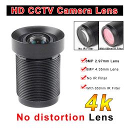 Parties No Distorsion 4K 2,97 mm Beau angle de grande angle 110 degrés 72d 8megapixel 4,35 mm 1 / 2,3 M12 CCTV Action Caméra Lens pour GoPro Xiaomi Yi S