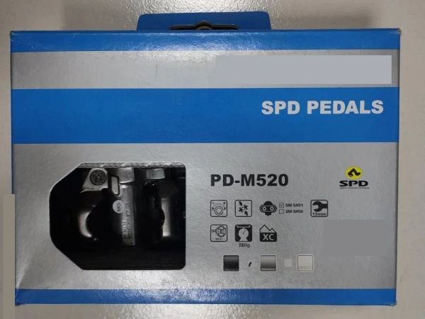 Parties originales pour Shimano PD M520 Clipless SPD MTB VTT VTT Pédales de vélo Cycle Selflocking Lock Pédale Pédale Clip pédale
