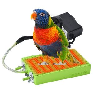 Onderdelen papegaai baars 5w thermostatische platte vogelverwarming voor kooi duurzame constante temperatuur huisdier baars warme ondersteuning voor hamster