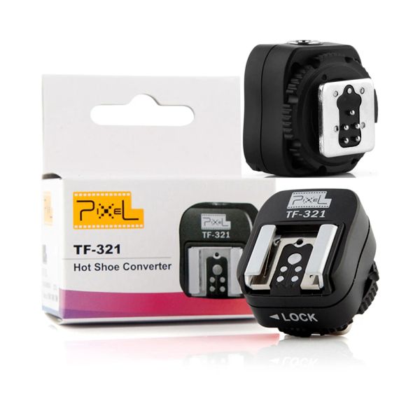 Pièces Pixel TF321 TTL Hot Shoe Converter en PC Sync Socket Convert Adaptateur pour Canon
