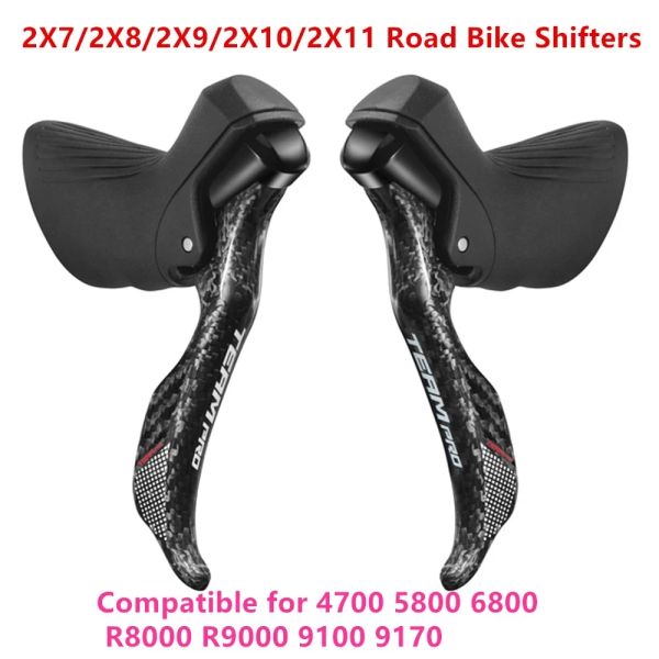 Parts Sensah Road Bike Shifters 2x8 / 2x9 / 2x10 / 2x11 Speed Lever Brake Bicycle Derilleur Groupset compatible pour 5800 6800 R8000 4700