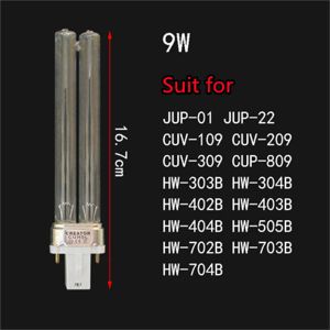 Pièces Sunsun 9W Remplacement de la lampe UV Bulbe de rechange Tube de rechange pour Sunsun HW303B 304B 404B JUP01 Filtre de cartouche UV CF400UV, CF500UV, G23 2 broches