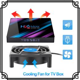 Parts VONTAR C1 Cooling Fan for Android TV Box Set Top Box Wireless Silent Quiet Cooler DC 5V USB Power Radiator Mini Fan 80x80x25mm